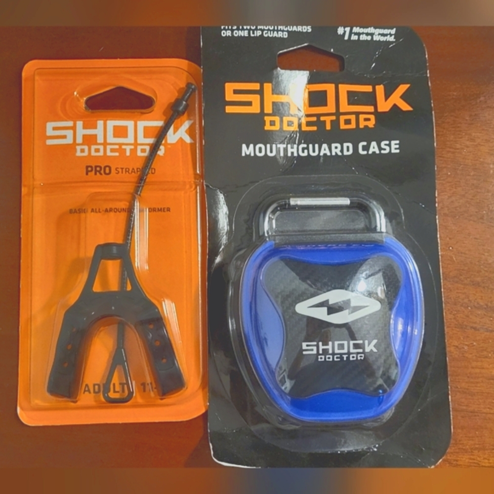 Shock Doctor Mouthguard + Case BOTH BRAND NEW‎ (Size Adult/Children 11+ Yrs Old)